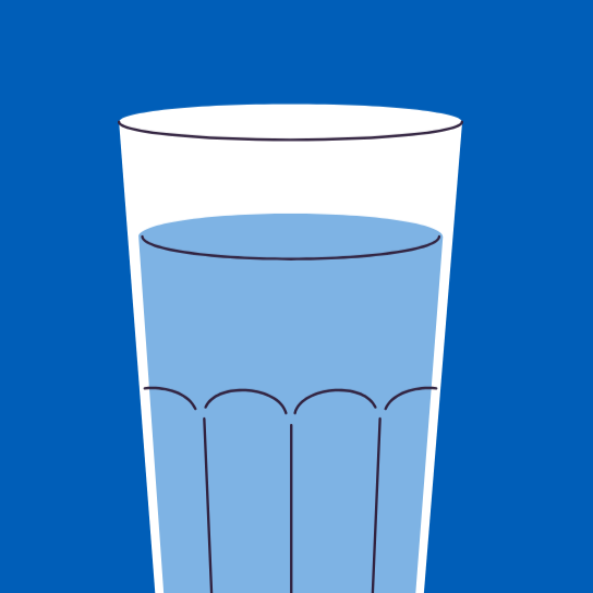 A graphic of a glass of water.